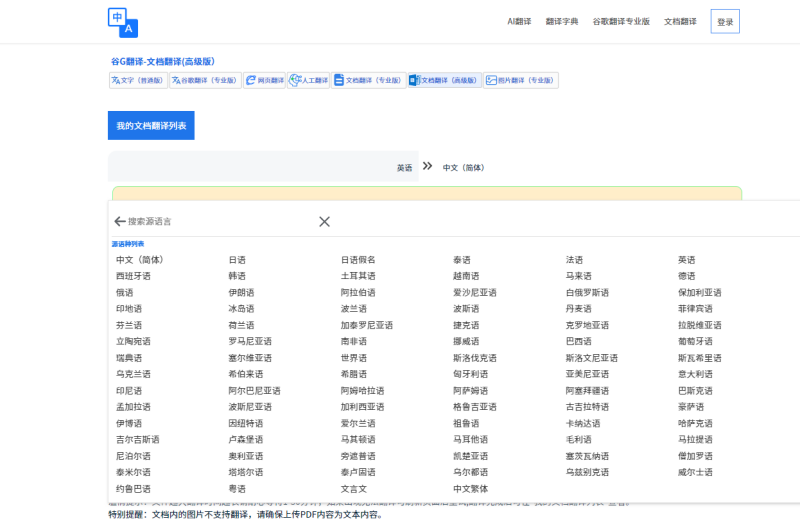 翻译PDF英语